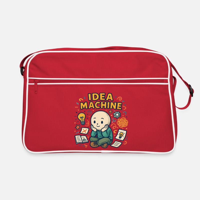 Dessin animé Machine à idées Sac Retro