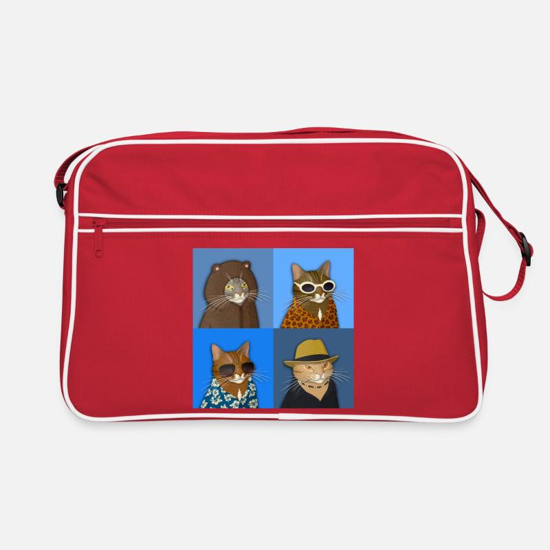 Getigerte Katzensorte Retro Tasche