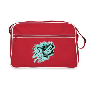 Skateur à capuche en mode comète - Sac Retro - rouge/blanc - Devant