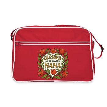 Nana Floral Circle - Retro Bag - red/white - Front