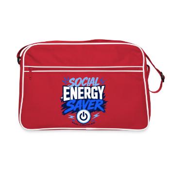 Économiseurs d’énergie sociaux - Sac Retro - rouge/blanc - Devant