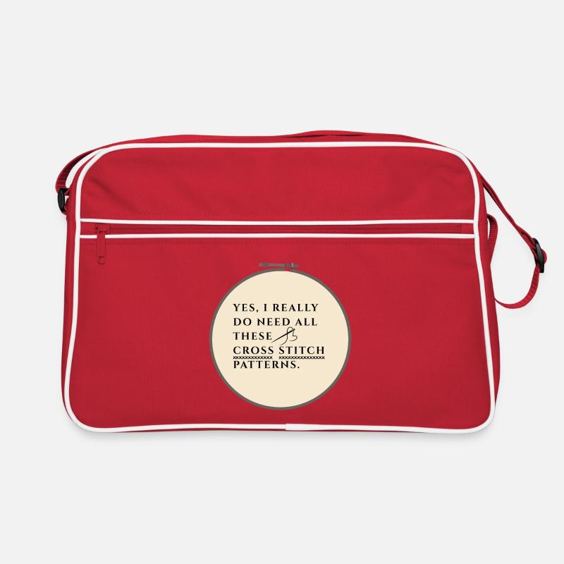 Cross Stitch Pattern Obsession Retro Bag