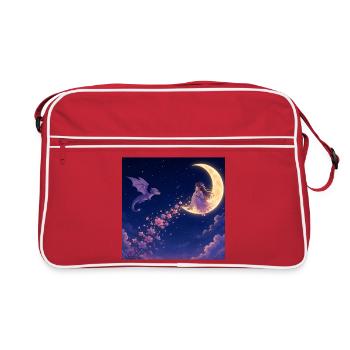 Fleur de Dragon au Clair de Lune - Sac Retro - rouge/blanc - Devant