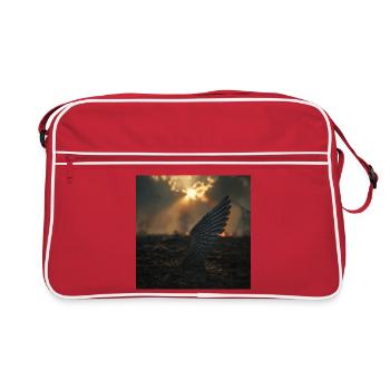 The Fallen Wing – A Symbol of Loss and War - Retro Bag - red/white - Front