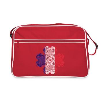Tricolor Flag Spirals - Retro Bag - red/white - Front