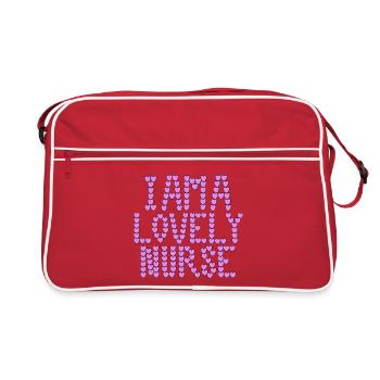 Je suis une charmante infirmière en typographie - Sac Retro - rouge/blanc - Devant