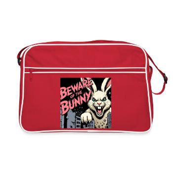 Beware of the Bunny - Retro Bag - red/white - Front