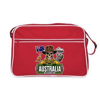 SkullCostume World Edition: Australien - Retro Tasche - Rot/Weiß - Vorne