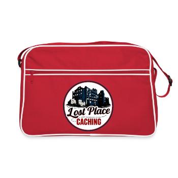 Lost Place Caching - Retro Bag - red/white - Front