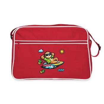 Sloth Surf - Sac Retro - rouge/blanc - Devant