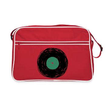 Vinyl Album Sketch - Retro Bag - red/white - Front