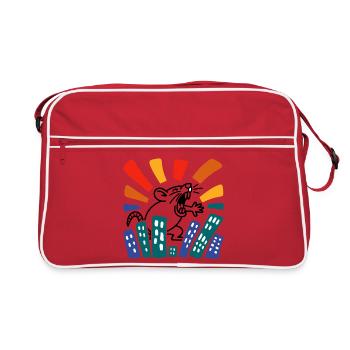 Rat horreur coloré - Sac Retro - rouge/blanc - Devant