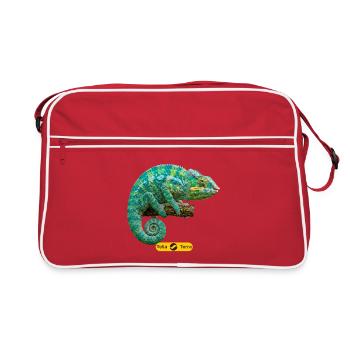 Chameleon Turquoise Emerald Tella Terra - Retro Bag - red/white - Front