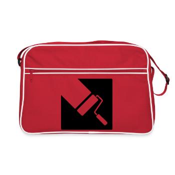 Painter Craft Paint Roller Motif - Retro Bag - red/white - Front