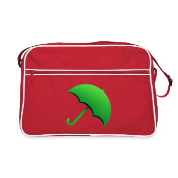 Green Umbrella Icon - Retro Bag - red/white - Front
