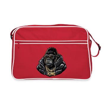 Roi des gorilles urbains – Style streetwear - Sac Retro - rouge/blanc - Devant