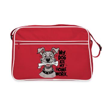 My Dog Ate My Homework - Retro Bag - red/white - Front