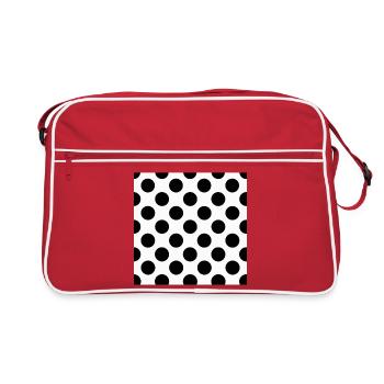 Motif monochrome à pois - Sac Retro - rouge/blanc - Devant