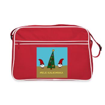 Mele Kalikimaka - Jour de Noël hawaïen lumineux - Sac Retro - rouge/blanc - Devant