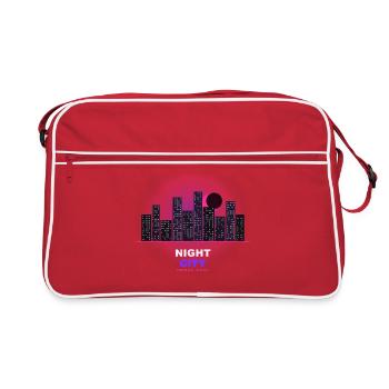 Night City - Skyline Urbaine Néon - Sac Retro - rouge/blanc - Devant