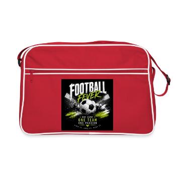 Fußball Fever: Teamgeist & Leidenschaft - Retro Tasche - Rot/Weiß - Vorne