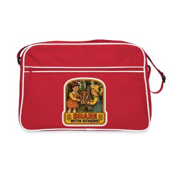 Partagez avec d’autres un mème rétro de champignons toxiques - Sac Retro - rouge/blanc - Devant