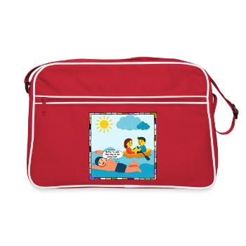 Better to swim than in the wrong boat - Retro Bag - red/white - Front