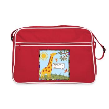  Was ist die höchste Form des Lebens? - Retro Tasche - Rot/Weiß - Vorne