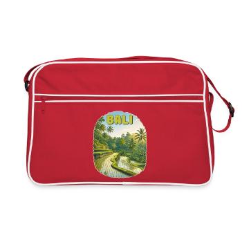 Bali - Retro Tasche - Rot/Weiß - Vorne