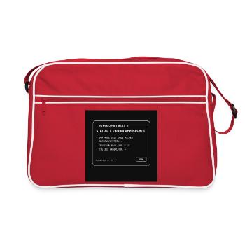 Status 4 – Rückenschmerzen 3 Uhr Nachts - Retro Tasche - Rot/Weiß - Vorne
