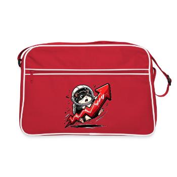 Crypto Hamster - Bitcoin Trader Motif T-Shirt - Sac Retro - rouge/blanc - Devant