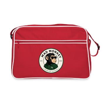 Singe Fou Singe Polo Vert - Sac Retro - rouge/blanc - Devant