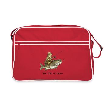 We Fish at Dawn Frog Angler - Retro Bag - red/white - Front