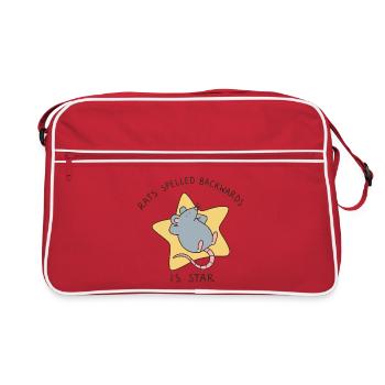 Rats à l’envers est Star Funny Mouse - Sac Retro - rouge/blanc - Devant