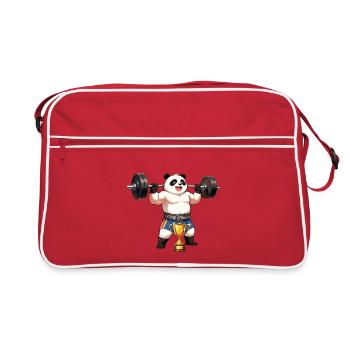 Panda Powerlifting Champion - Sac Retro - rouge/blanc - Devant