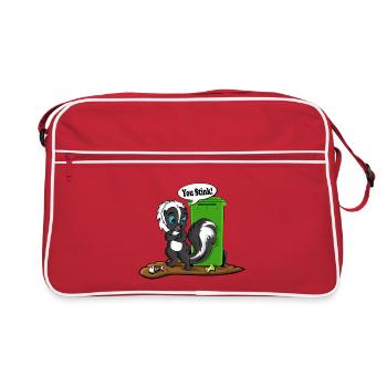 T-shirt dessin animé You Skunk Puant - Sac Retro - rouge/blanc - Devant