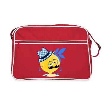 Moustache citron de Bavière - Sac Retro - rouge/blanc - Devant