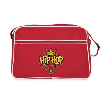 Hip Hop King - Gold Crown & Dollar Chain - Retro Bag - red/white - Front