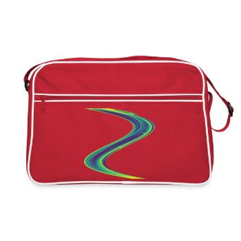 Glowing Drift – Strange Attractor - Retro Bag - red/white - Front