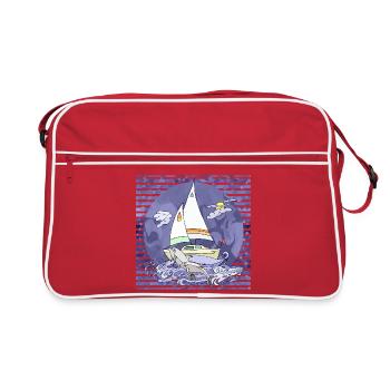 Sailboat - Retro Bag - red/white - Front