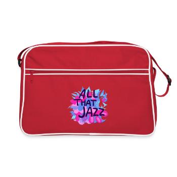 Tout ce jazz musical floral design - Sac Retro - rouge/blanc - Devant