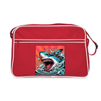 Shark - Retro Bag - red/white - Front