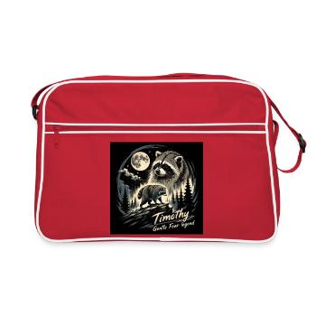 Jimothy Raccoon Funny Jimothy from Seattle  - Sac Retro - rouge/blanc - Devant