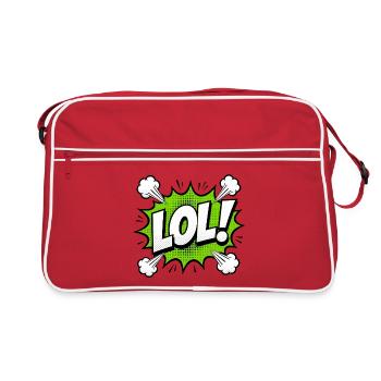 LOL Bulle de dialogue Pop Art Bulle de Dialogue Bulle de Dialogue Vert - Sac Retro - rouge/blanc - Devant