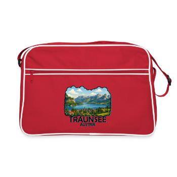 Traunsee - Retro Tasche - Rot/Weiß - Vorne