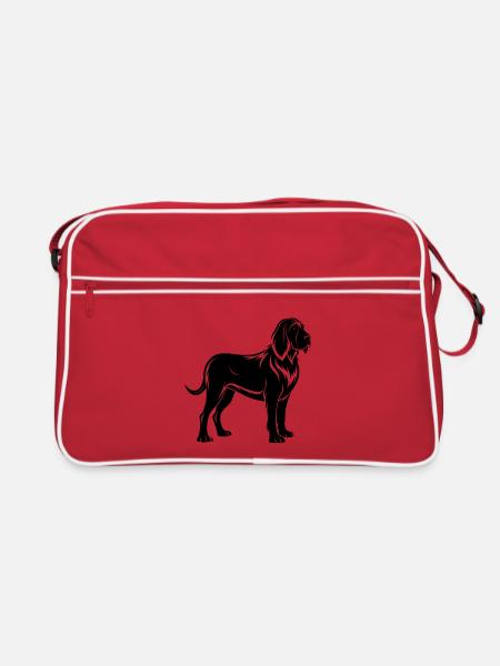 Bluthund - Retro Tasche - Rot/Weiß - Vorne