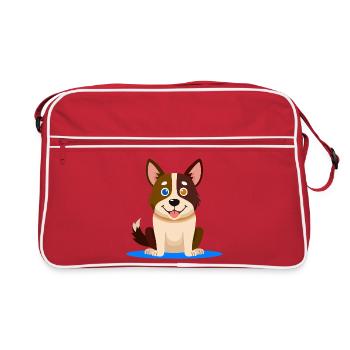 Kleiner bunter Hund (Comic) - Retro Tasche - Rot/Weiß - Vorne