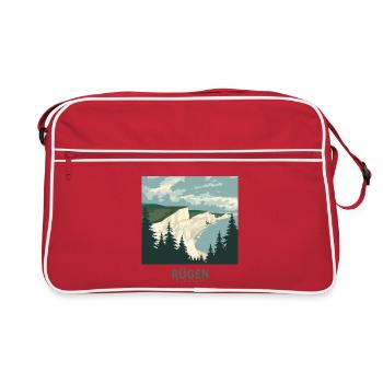 Rügen Germany | Vintage Coastal Poster - Retro Tasche - Rot/Weiß - Vorne