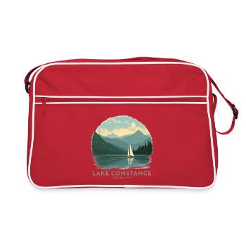 Lake Constance Sailing | Vintage Travel Poster - Retro Bag - red/white - Front