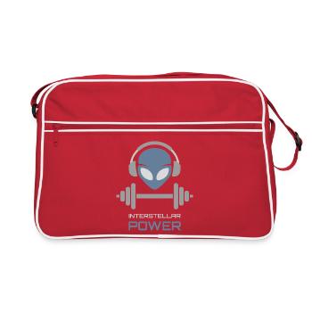 Powerlifting Alien Fitness Gym - Retro Bag - red/white - Front